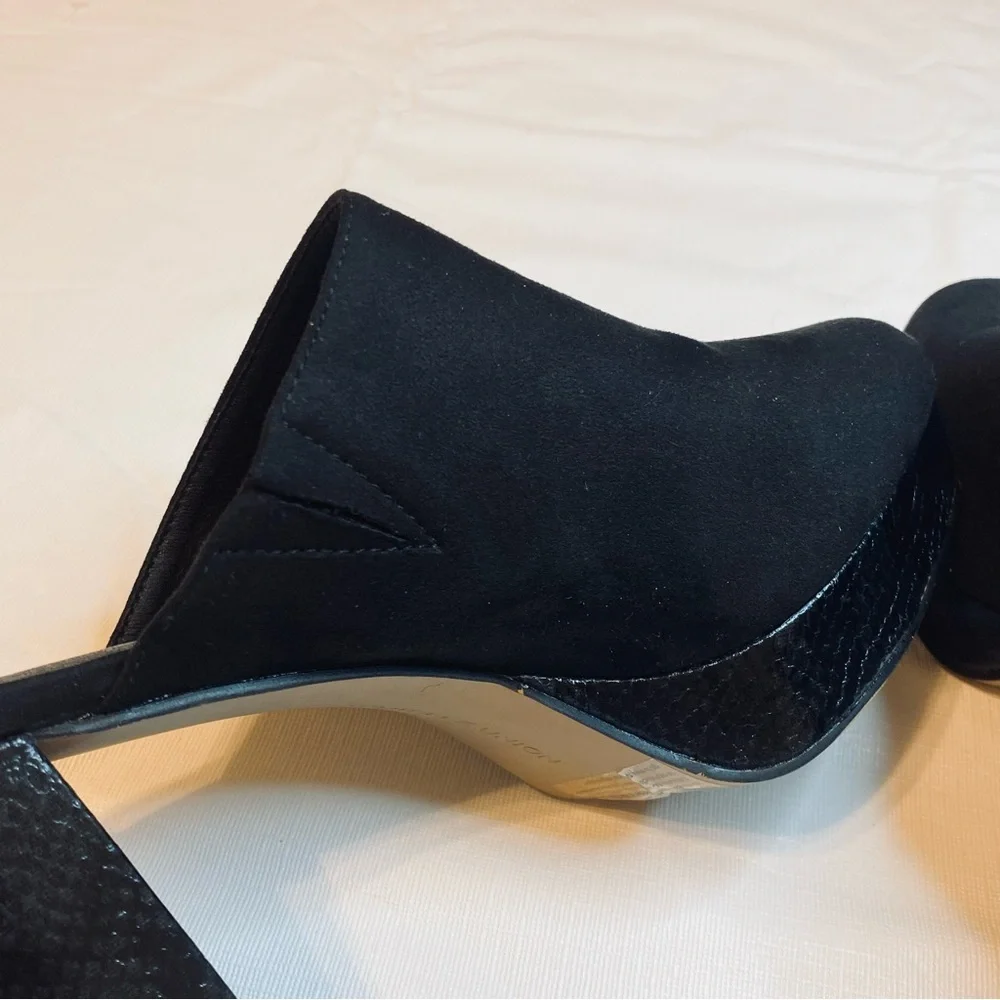 GABRIELLE UNION Chic Black Platform Mules - Picture 7 of 11